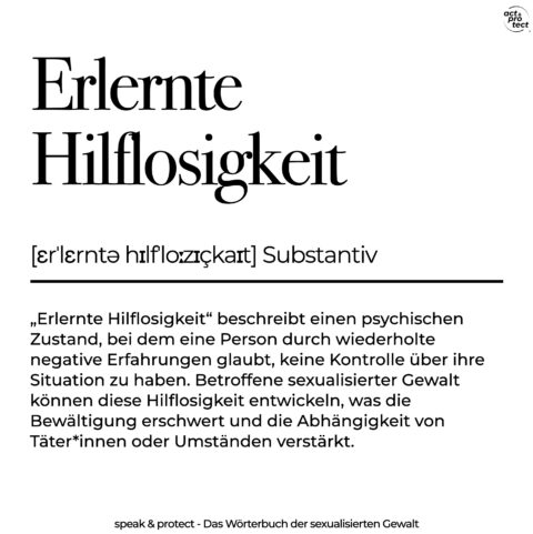 Erlernte Hilflosigkeit