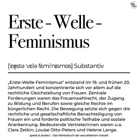 Erste - Welle - Feminismus