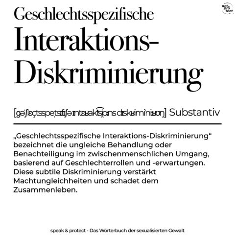 Geschlechtsspezifische Interaktions-Diskriminierung
