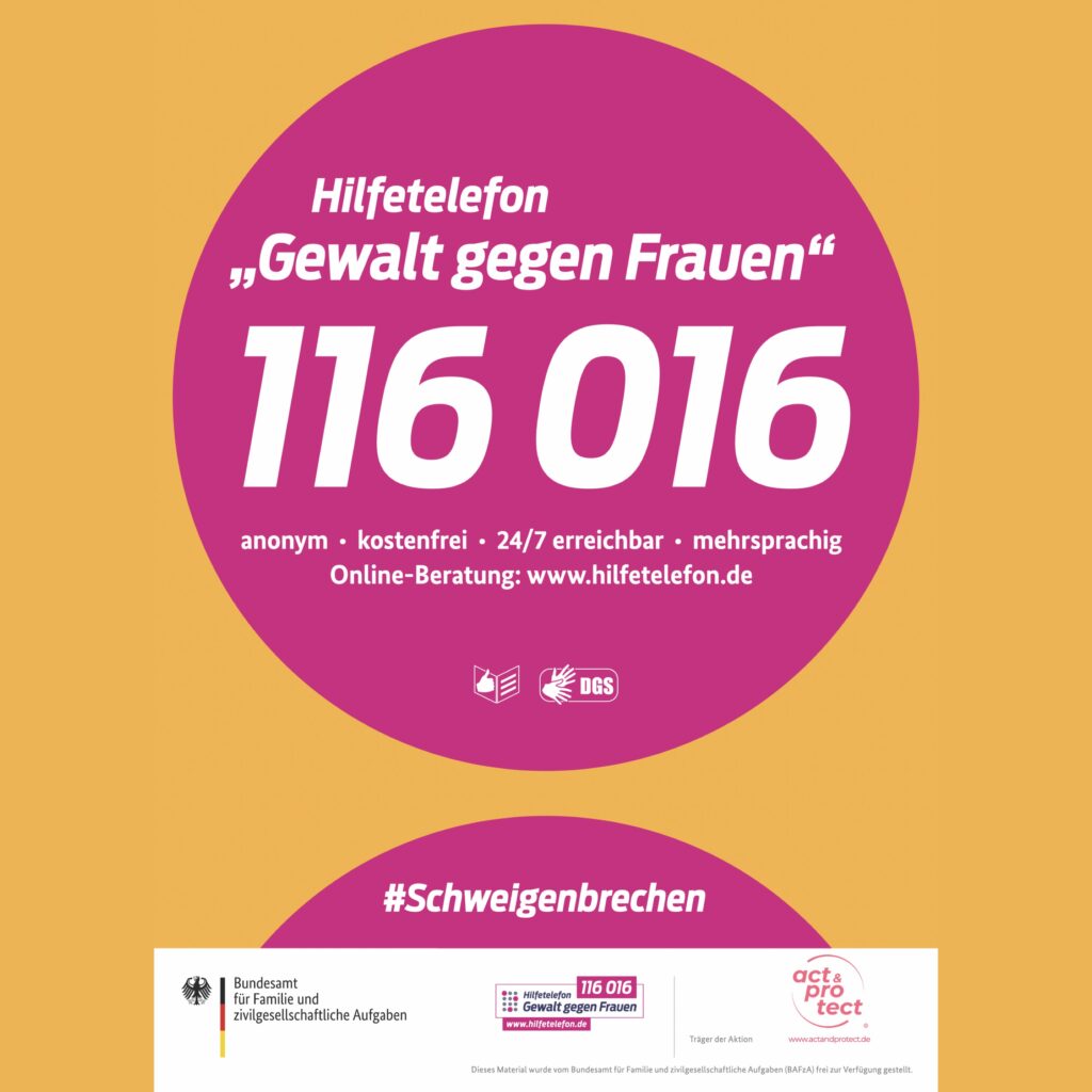Hilfetelfon Gewalt gegen Frauen