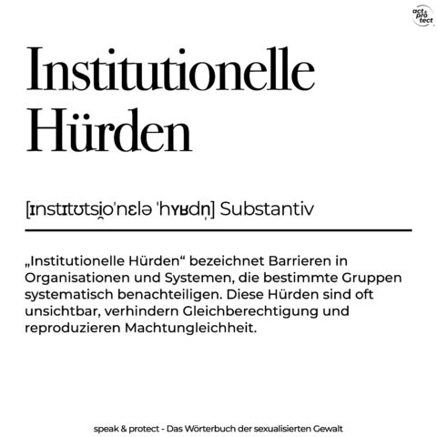 Institutionelle Hürden
