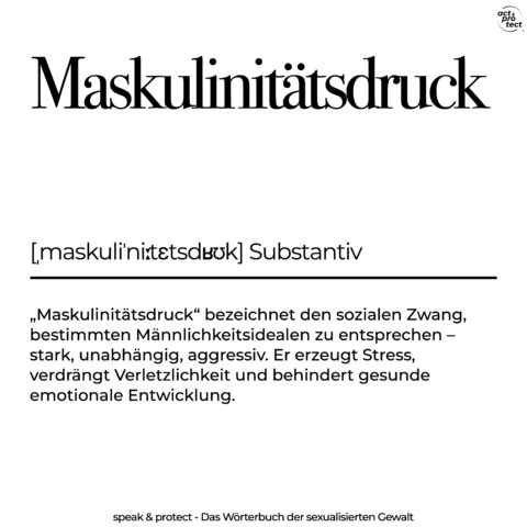 Maskulinitätsdruck. act & protect®