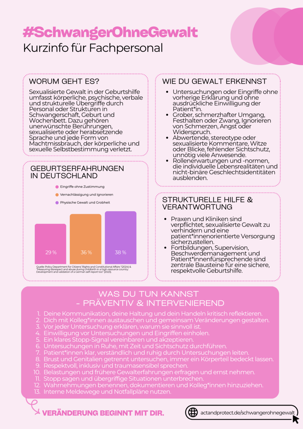 Flyer Fachpersonal #SchwangerOhneGewalt