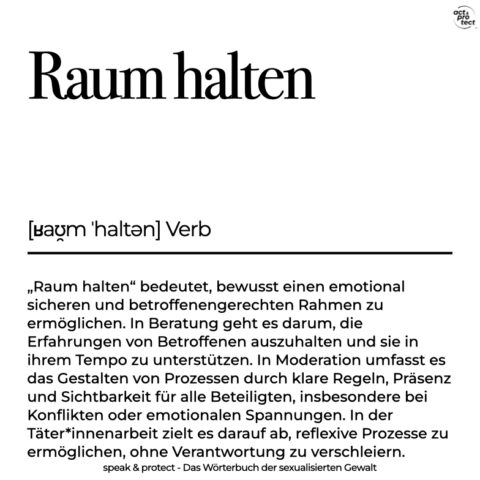 Raum halten