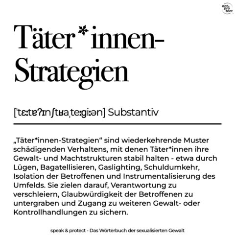 Täter*innenstrategien