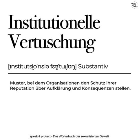 Institutionelle Vertuschung